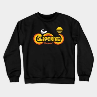1970's Retro Style Inspired California Dreamin' Surf , Sun and Waves Crewneck Sweatshirt